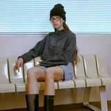 Rose Mohair Beanie (BLACK)