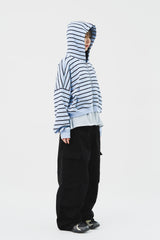 (W) Mush Striped Zip Hoodie (2color)
