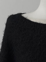 overfit mohair lips-neck knit (2color)