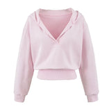 Harper V-Neck Crop Hoodie