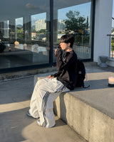 Face Track Line Snap Pants
