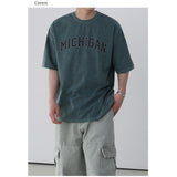 OVER FIT MICHIGAN PIGMENT HALF T-SHIRT
