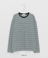 [ユニセックス] キューバオーバーストライプロングスリーブTシャツ