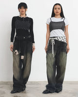  Line Up Snow Washed Baggy Jeans