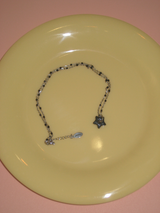 gleaming tiny star necklace [black]