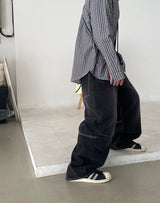 No.0674 C parachute denim wide PT