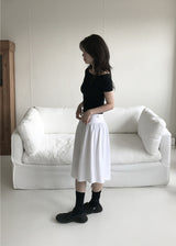 ボートネックオフTシャツ
