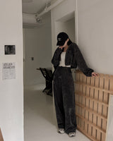【MADE】ベルベットクロップドフードパンツセット