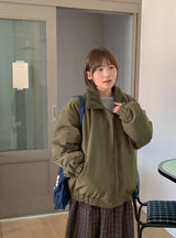 [Unisex] マンタブオーバーキルティングウールジャンパー