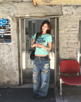 ミントレタリングクロップTシャツ
