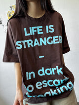 Ody Letter Graphic Oversized T-Shirt 4color