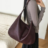 konen incision leather big shoulder bag