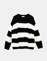 Damage Stripe Over-fit Knit
