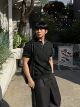アデンノンフェイドワンタックワイドデニムパンツ