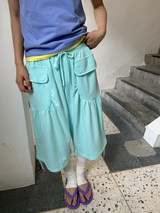 luv shirring bermuda pants 