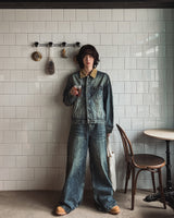 French Golden Work Denim Jacket