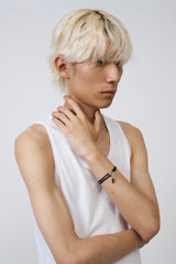 ZIPPER TIE BRACELET BLACK