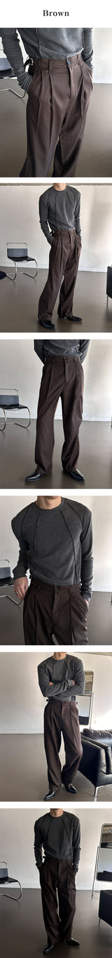 [S/S] Stripe two tuck slacks(2color)