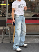 Damage iced denim pants