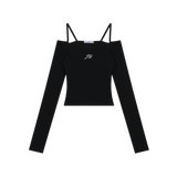 [MADE] Jewelry open shoulder. Black 