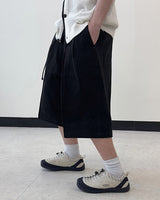 (belt presentation) Cotton Bermuda Pants