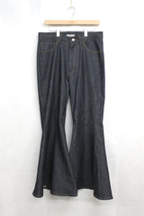 Wide Flare Denim Pants (INDIGO WASH)