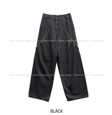 Cozy volume cut denim pants