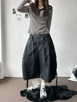 Riley Rope Curve Cargo Balloon Bermuda Shorts 2color