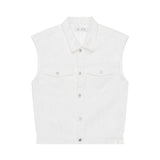LOOSE FIT WHITE DENIM VEST code 21011