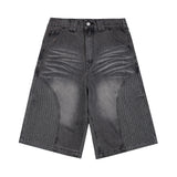 XP282 Square Jacquard Bermuda Denim Pants (DEEP GRAY)