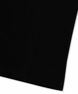Ribbed incision henry neck sleeveless - black