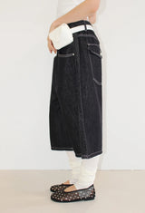 TRACK STITCH BERMUDA DENIM