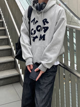 Alphabet embroidered Hooded