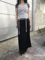 See-through lace tank top
