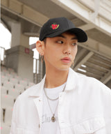 Chubasco Weed Red Rose Ballcap BCB015 Black