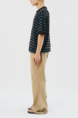 Letter Collar Half Knit (3color)