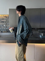 3 TAP Smoke Wrinkle Wash Denim Shirt (2color)