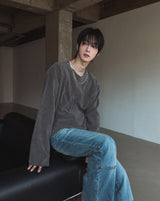 Quro ネックレス リブTシャツ