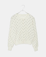 The Ring Flower Round Neck Long Sleeve Knit Cardigan