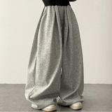 Wenli front, side pin tuck training string wide pants