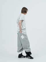 eyelet lace hood op / melange