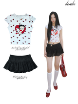 Heart, red, love, cutie, short sleeve T-shirt