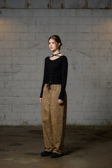LEOPARD WIDE PANTS / BEIGE