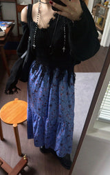 フリンジVネックニットトップ (BLACK)