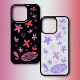 Flower Blooms Epoxy Phone Case (Pink-BK)