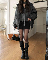 Tote Belted Brushed Skirt