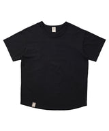 ESSENTIAL PLEAT U-NECK 1/2 TEE (Black)