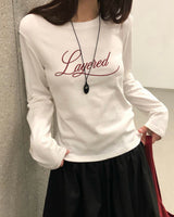 [ORIGINAL]ペーパー レタリング ロングスリーブTシャツ