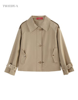 Nova Gold Burton Short Trench Jacket