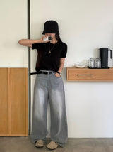 [BELLIDE MADE] アクアニューバージョンデニムワイドパンツ